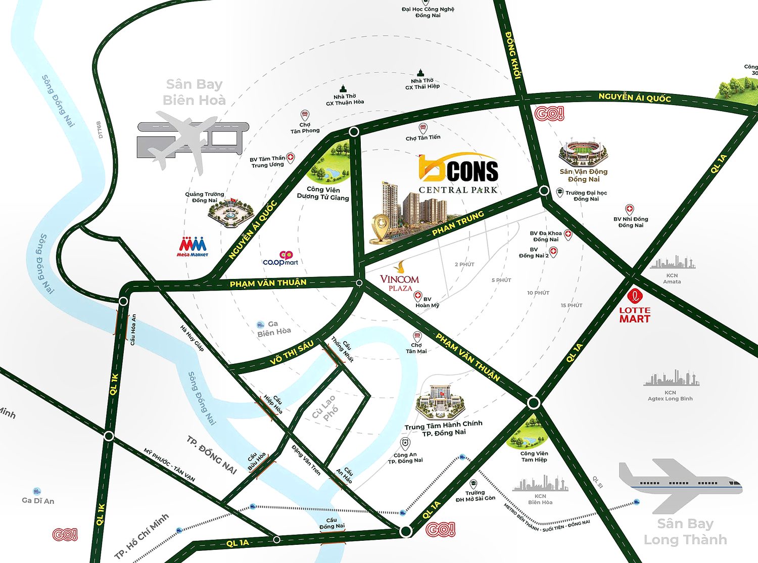 Khu này sống bằng nghề gì — Bcons Central Park, 236 Phan Trung, Tam Hiệp