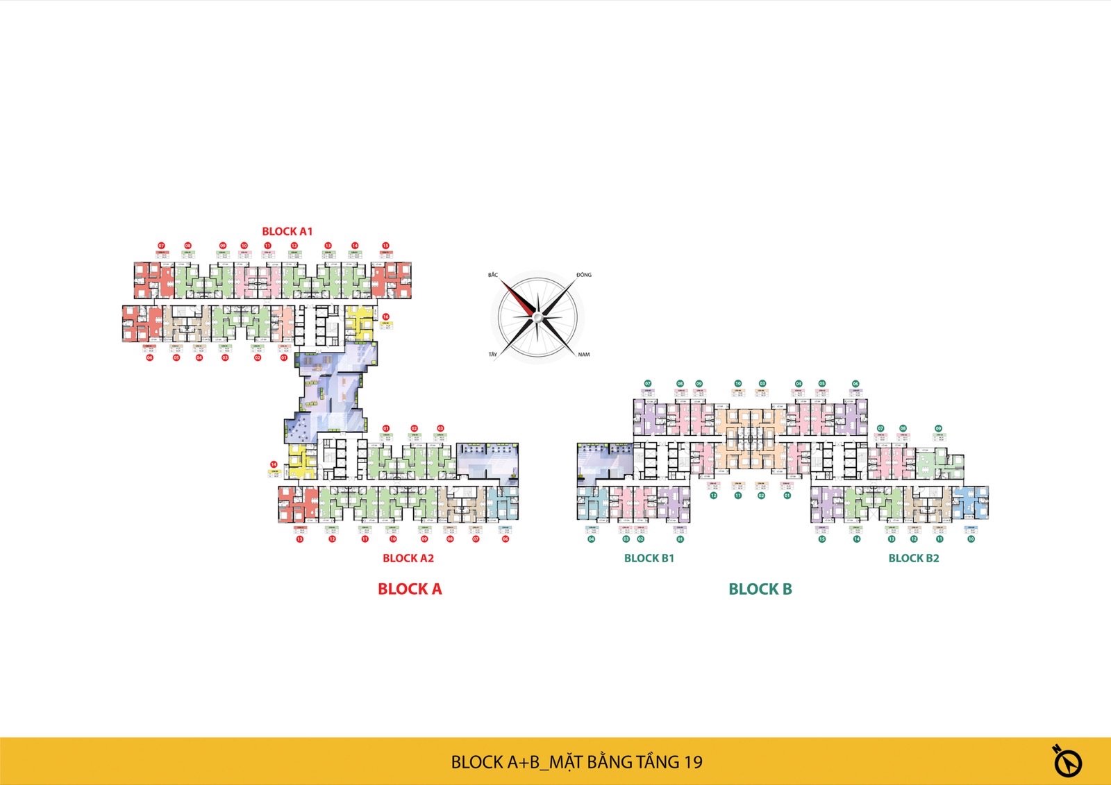 Mặt bằng tầng 19 — Block A và B